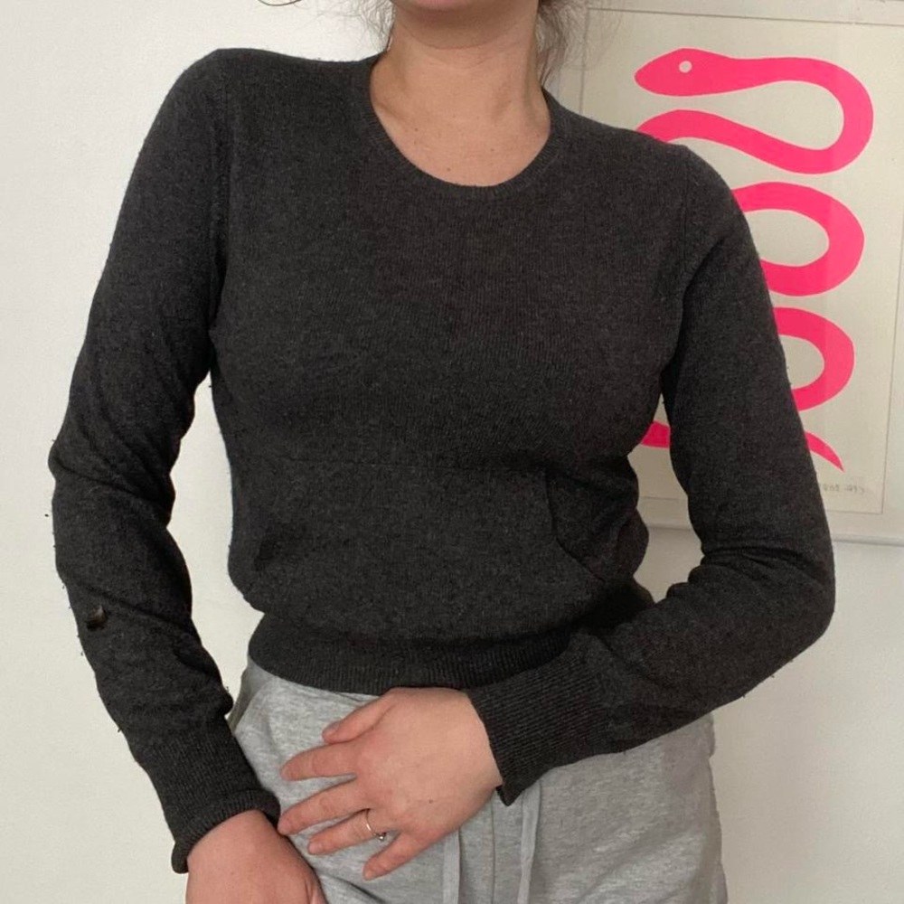 The Limited gray silk knit sweater